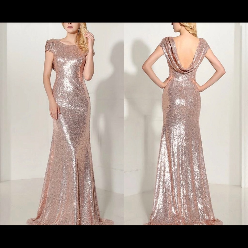 gold long dress